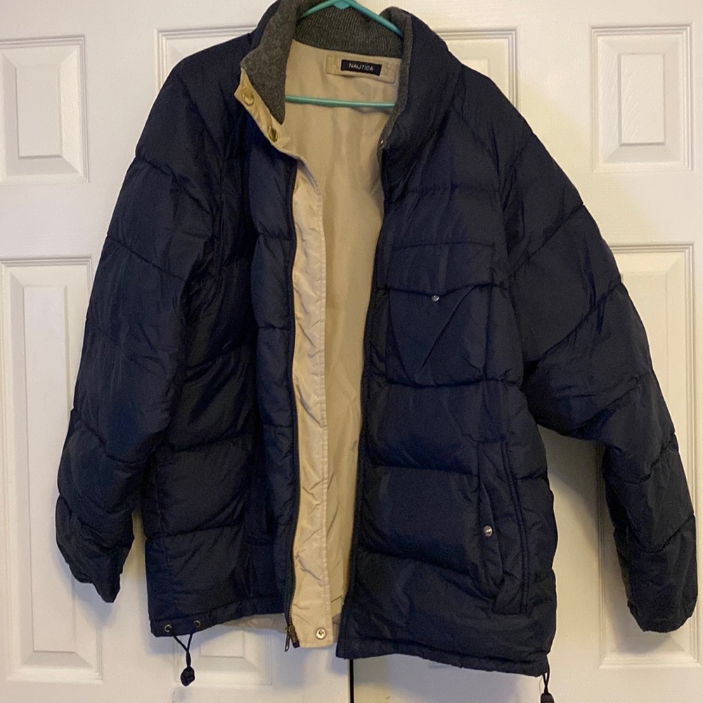 Nautica Men winter coat reversible blue and Tan size XXL